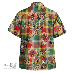 Scottish Gibson (Gibbs) Modern Clan Tartan Hawaiian Shirt - Tropical Old Style Scottish Plaid Tartan Plaid