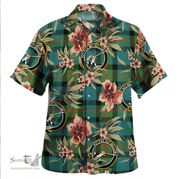 Scottish Gunn Ancient Clan Tartan Hawaiian Shirt - Tropical Old Style Scottish Plaid Tartan Plaid