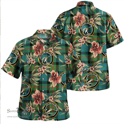 Scottish Gunn Ancient Clan Tartan Hawaiian Shirt - Tropical Old Style Scottish Plaid Tartan Plaid