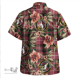Scottish Hunter of Bute (Hunter Maroon) Ancient Clan Tartan Hawaiian Shirt - Tropical Old Style Scottish Plaid Tartan Plaid