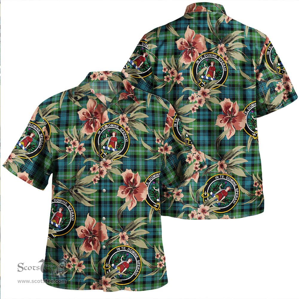 Scottish Lyon (Liall/Lyall/Lyle) Ancient Clan Tartan Hawaiian Shirt - Tropical Old Style Scottish Plaid Tartan Plaid