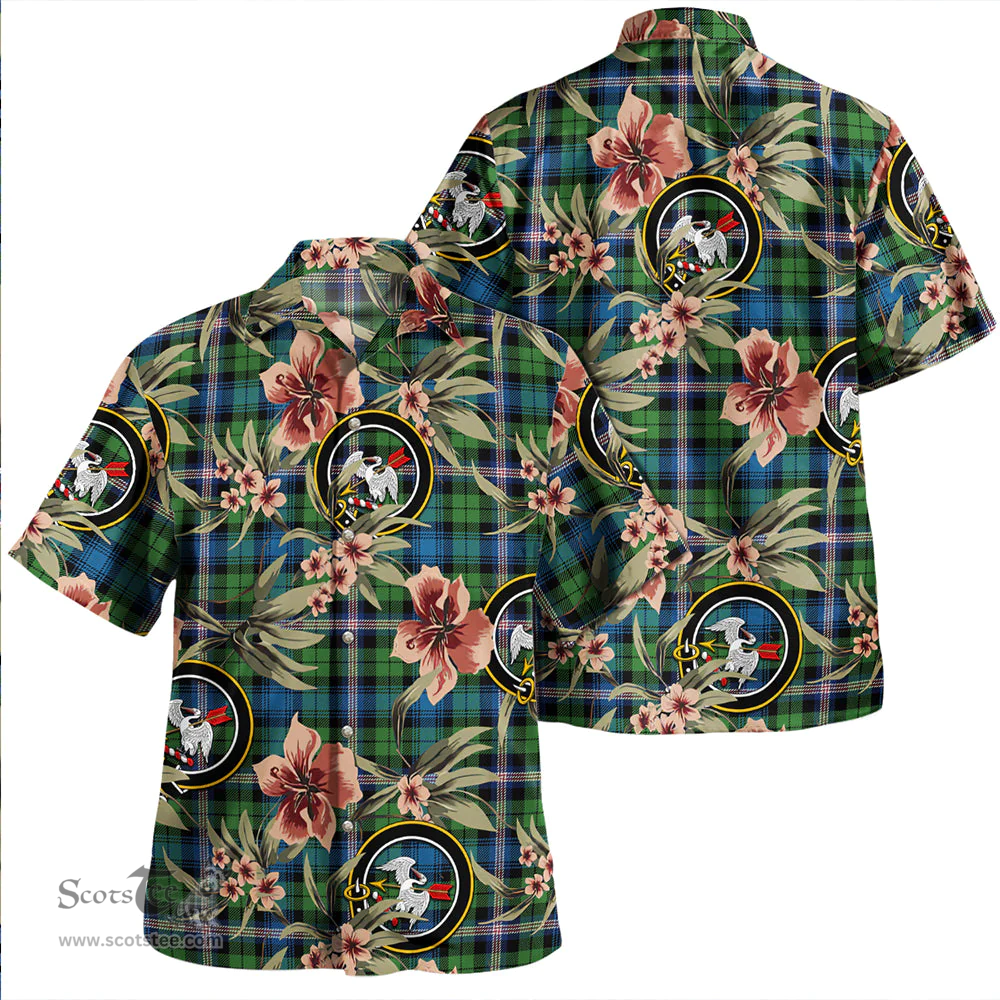 Scottish Gammell Ancient Clan Tartan Hawaiian Shirt - Tropical Old Style Scottish Plaid Tartan Plaid