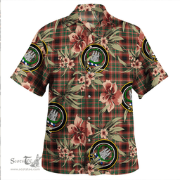 Scottish Innes of Cowie Weathered Clan Tartan Hawaiian Shirt - Tropical Old Style Scottish Plaid Tartan Plaid