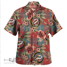 Scottish Lennox Weathered Clan Tartan Hawaiian Shirt - Tropical Old Style Scottish Plaid Tartan Plaid