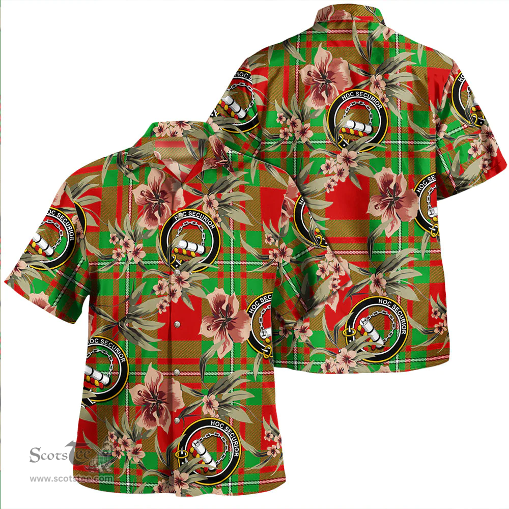 Scottish Grierson Clan Tartan Hawaiian Shirt - Tropical Old Style Scottish Plaid Tartan Plaid