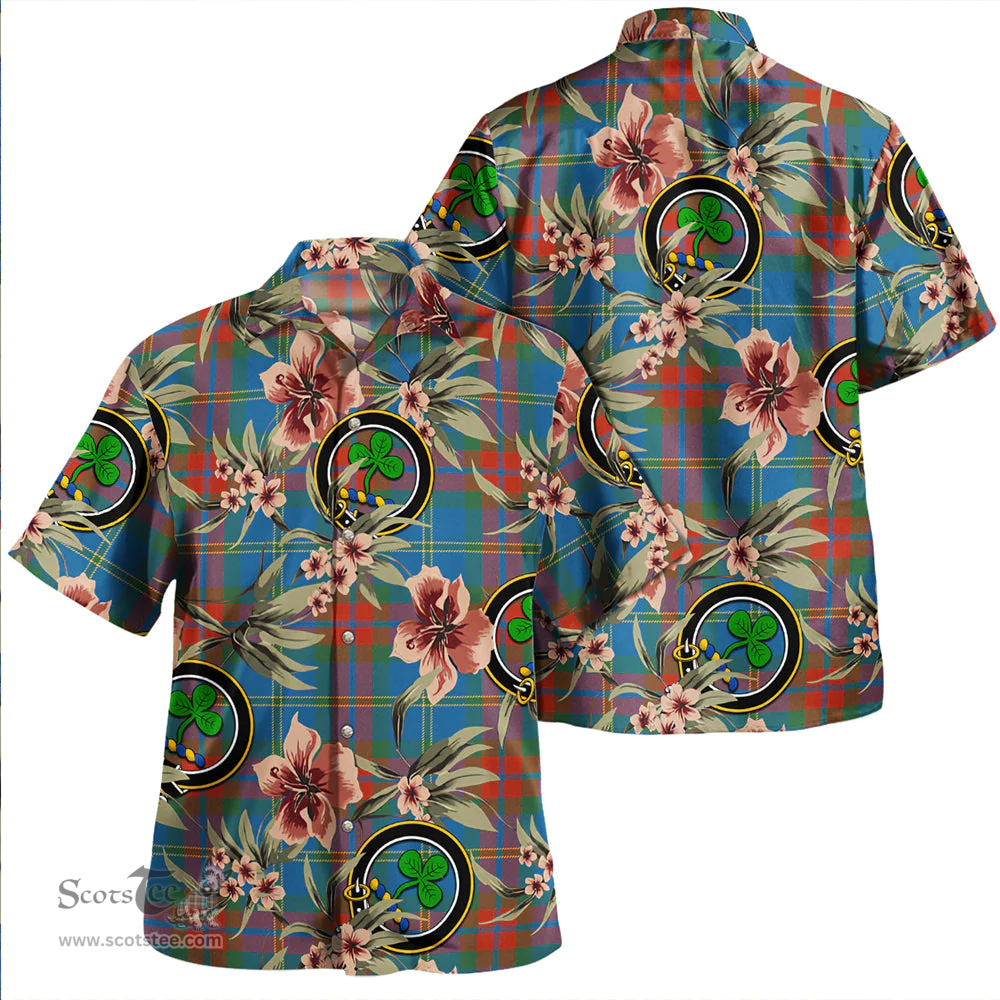 Scottish Harvey Ancient Clan Tartan Hawaiian Shirt - Tropical Old Style Scottish Plaid Tartan Plaid