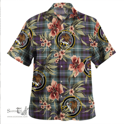 Scottish Graham of Montrose Weathered Clan Tartan Hawaiian Shirt - Tropical Old Style Scottish Plaid Tartan Plaid