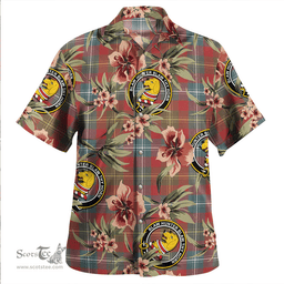 Scottish Forrester Weathered Clan Tartan Hawaiian Shirt - Tropical Old Style Scottish Plaid Tartan Plaid