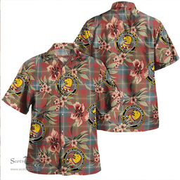 Scottish Forrester Weathered Clan Tartan Hawaiian Shirt - Tropical Old Style Scottish Plaid Tartan Plaid