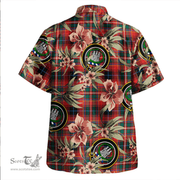 Scottish Innes Red Weathered Clan Tartan Hawaiian Shirt - Tropical Old Style Scottish Plaid Tartan Plaid