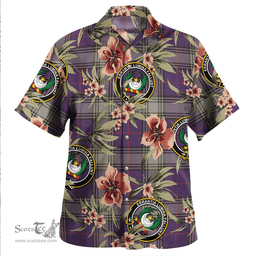 Scottish Kinnaird Weathered Clan Tartan Hawaiian Shirt - Tropical Old Style Scottish Plaid Tartan Plaid