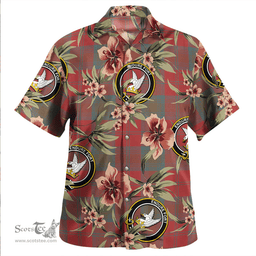 Scottish Lindsay Weathered Clan Tartan Hawaiian Shirt - Tropical Old Style Scottish Plaid Tartan Plaid