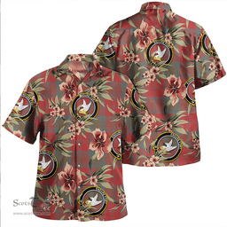 Scottish Lindsay Weathered Clan Tartan Hawaiian Shirt - Tropical Old Style Scottish Plaid Tartan Plaid