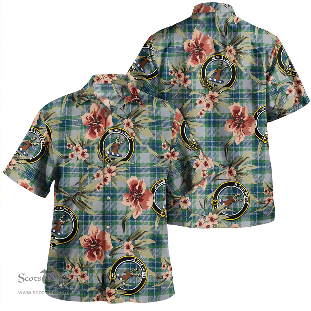 Scottish Fraser Arisaid Green Clan Tartan Hawaiian Shirt - Tropical Old Style Scottish Plaid Tartan Plaid