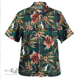 Scottish Hunter of Hunterston (Michael of Hunterston) Modern Clan Tartan Hawaiian Shirt - Tropical Old Style Scottish Plaid Tartan Plaid