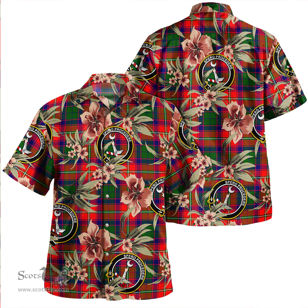 Scottish Hopkirk Clan Tartan Hawaiian Shirt - Tropical Old Style Scottish Plaid Tartan Plaid