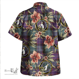 Scottish Hunter (Michael) Weathered Clan Tartan Hawaiian Shirt - Tropical Old Style Scottish Plaid Tartan Plaid