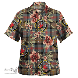 Scottish Logan Weathered Clan Tartan Hawaiian Shirt - Tropical Old Style Scottish Plaid Tartan Plaid