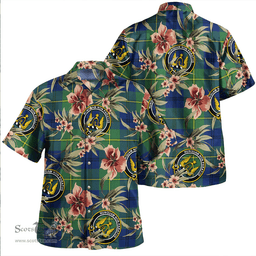Scottish Johnstone (Johnson) Modern Clan Tartan Hawaiian Shirt - Tropical Old Style Scottish Plaid Tartan Plaid