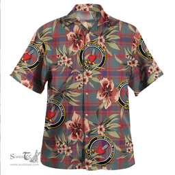 Scottish Logan Light Weathered Clan Tartan Hawaiian Shirt - Tropical Old Style Scottish Plaid Tartan Plaid