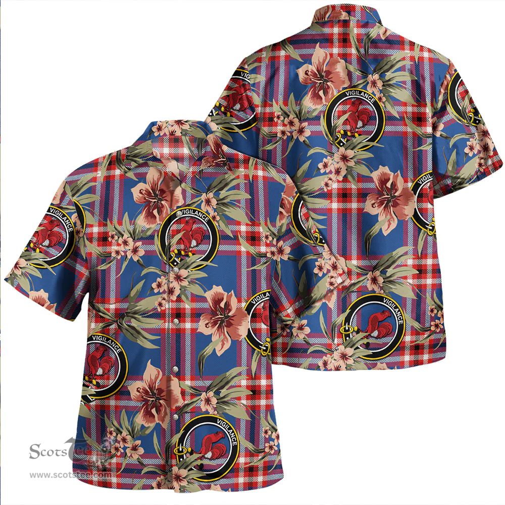 Scottish Laing of Archiestown (Lang of Archiestown) Modern Clan Tartan Hawaiian Shirt - Tropical Old Style Scottish Plaid Tartan Plaid