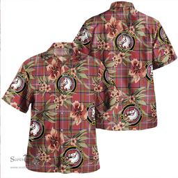 Scottish Hepburn Weathered Clan Tartan Hawaiian Shirt - Tropical Old Style Scottish Plaid Tartan Plaid