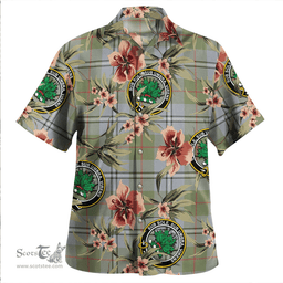 Scottish Irvine of Glentulchan Weathered Clan Tartan Hawaiian Shirt - Tropical Old Style Scottish Plaid Tartan Plaid