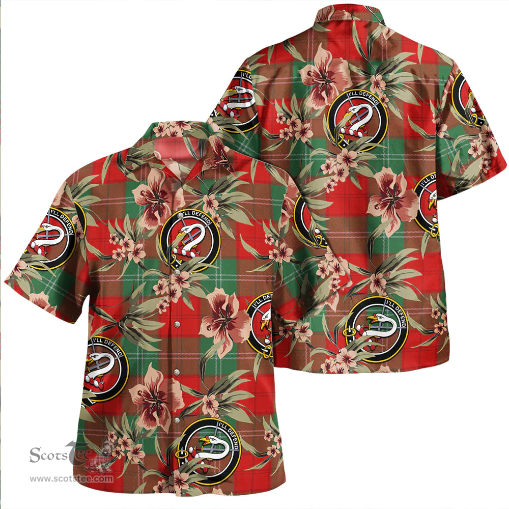 Scottish Lennox Modern Clan Tartan Hawaiian Shirt - Tropical Old Style Scottish Plaid Tartan Plaid