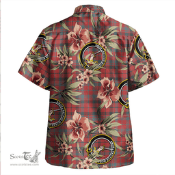 Scottish Lumsden of Kintore Weathered Clan Tartan Hawaiian Shirt - Tropical Old Style Scottish Plaid Tartan Plaid