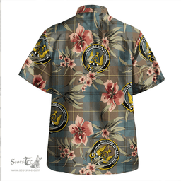 Scottish Johnstone (Johnson) Weathered Clan Tartan Hawaiian Shirt - Tropical Old Style Scottish Plaid Tartan Plaid