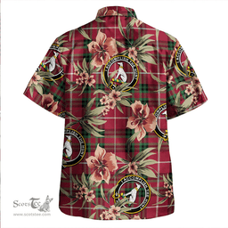 Scottish Hunter of Bute (Michael Maroon) Modern Clan Tartan Hawaiian Shirt - Tropical Old Style Scottish Plaid Tartan Plaid