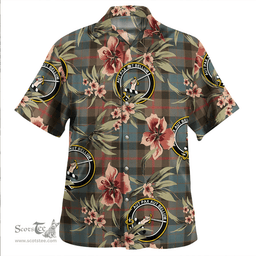 Scottish Gunn Weathered Clan Tartan Hawaiian Shirt - Tropical Old Style Scottish Plaid Tartan Plaid