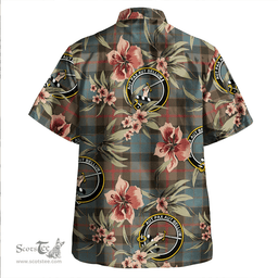 Scottish Gunn Weathered Clan Tartan Hawaiian Shirt - Tropical Old Style Scottish Plaid Tartan Plaid