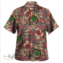 Scottish Leighton Weathered Clan Tartan Hawaiian Shirt - Tropical Old Style Scottish Plaid Tartan Plaid
