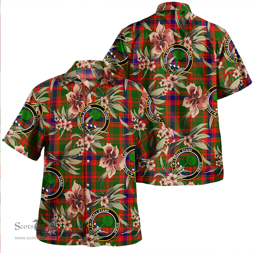 Scottish Kinninmont Clan Tartan Hawaiian Shirt - Tropical Old Style Scottish Plaid Tartan Plaid