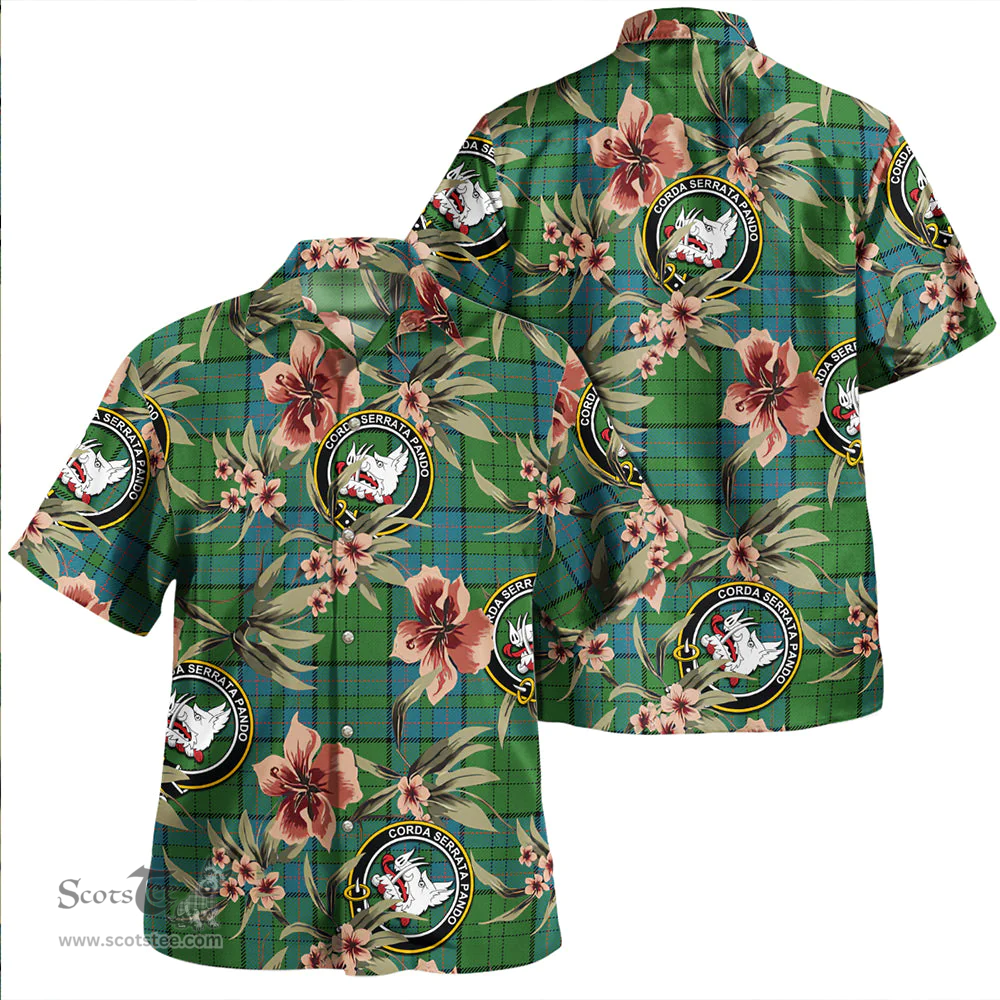 Scottish Lockhart Ancient Clan Tartan Hawaiian Shirt - Tropical Old Style Scottish Plaid Tartan Plaid