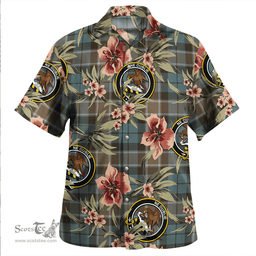 Scottish Graham of Menteith Weathered Clan Tartan Hawaiian Shirt - Tropical Old Style Scottish Plaid Tartan Plaid