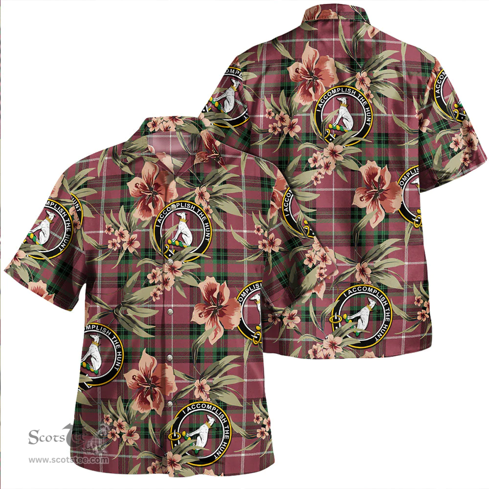 Scottish Hunter of Bute (Michael Maroon) Ancient Clan Tartan Hawaiian Shirt - Tropical Old Style Scottish Plaid Tartan Plaid