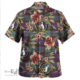 Scottish Hunter Weathered Clan Tartan Hawaiian Shirt - Tropical Old Style Scottish Plaid Tartan Plaid