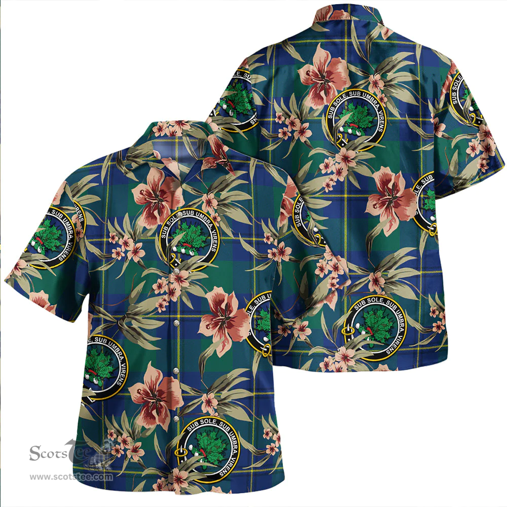 Scottish Irvine of Bonshaw Modern Clan Tartan Hawaiian Shirt - Tropical Old Style Scottish Plaid Tartan Plaid
