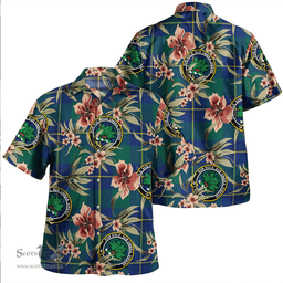 Scottish Irvine of Bonshaw Modern Clan Tartan Hawaiian Shirt - Tropical Old Style Scottish Plaid Tartan Plaid