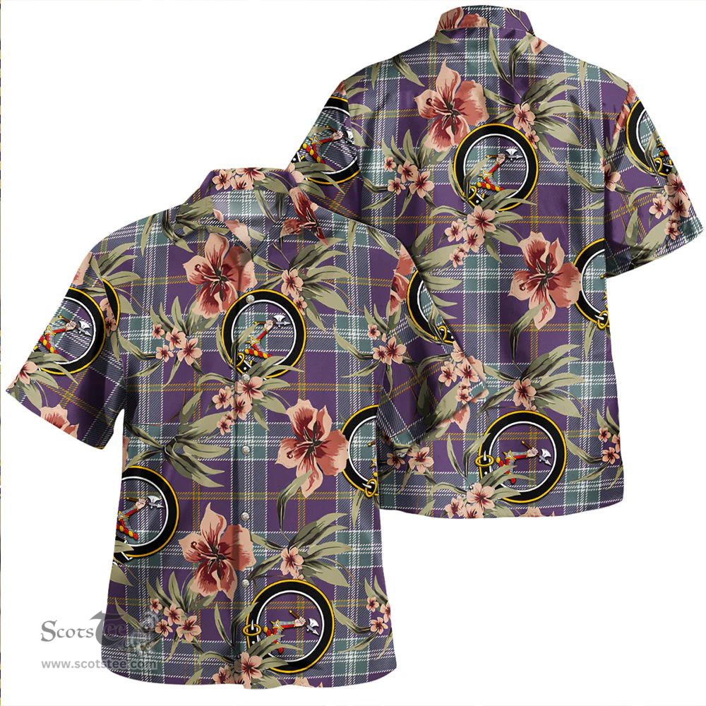 Scottish Jackson Weathered Clan Tartan Hawaiian Shirt - Tropical Old Style Scottish Plaid Tartan Plaid