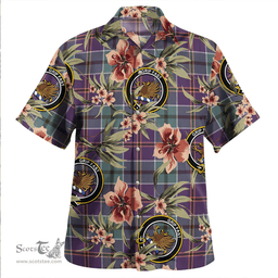 Scottish Leslie of the Hebrides Weathered Clan Tartan Hawaiian Shirt - Tropical Old Style Scottish Plaid Tartan Plaid