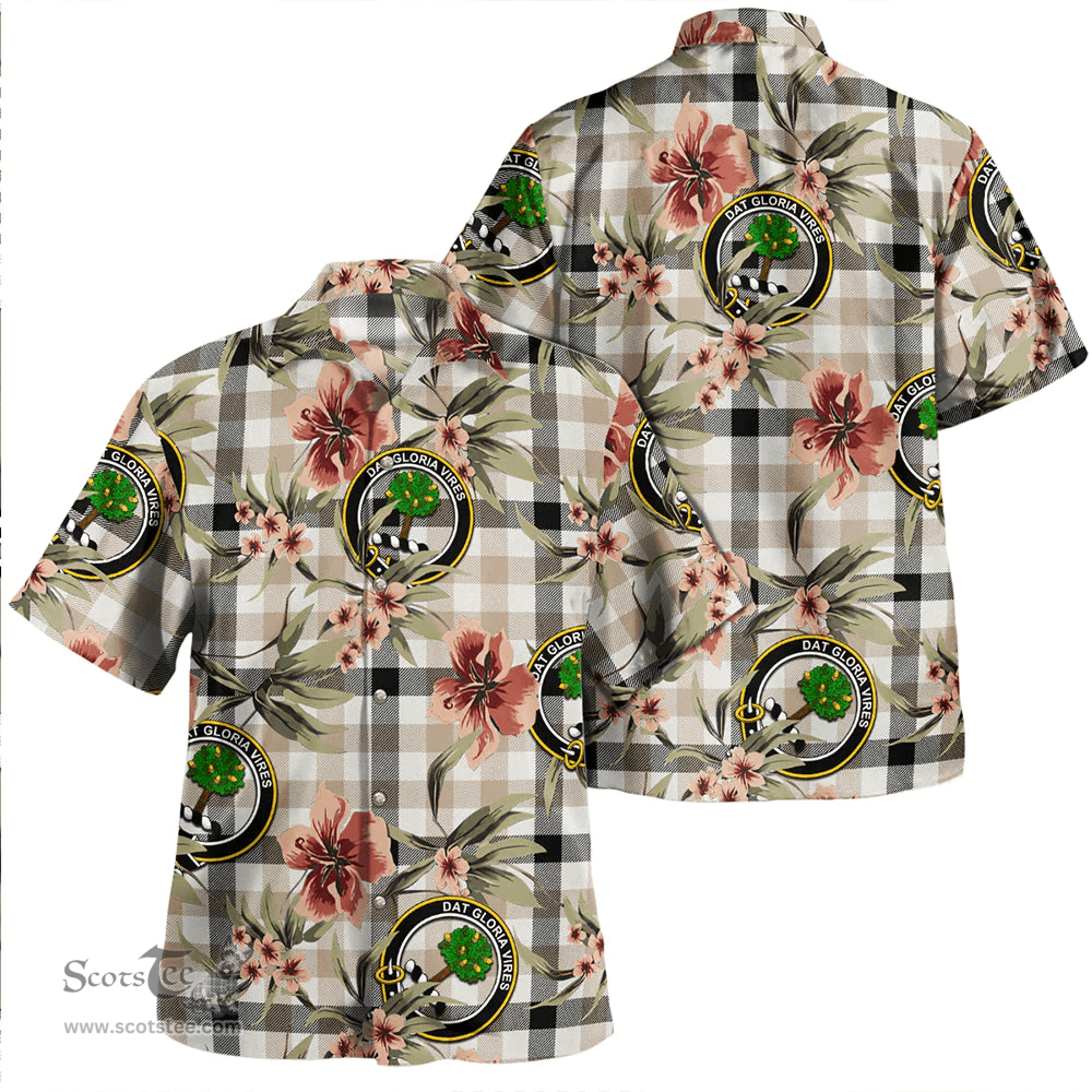 Scottish Hogg Weathered Clan Tartan Hawaiian Shirt - Tropical Old Style Scottish Plaid Tartan Plaid