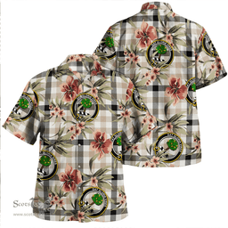 Scottish Hogg Weathered Clan Tartan Hawaiian Shirt - Tropical Old Style Scottish Plaid Tartan Plaid
