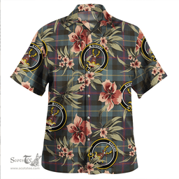 Scottish Huntly Gordon Gathering 2000 Weathered Clan Tartan Hawaiian Shirt - Tropical Old Style Scottish Plaid Tartan Plaid