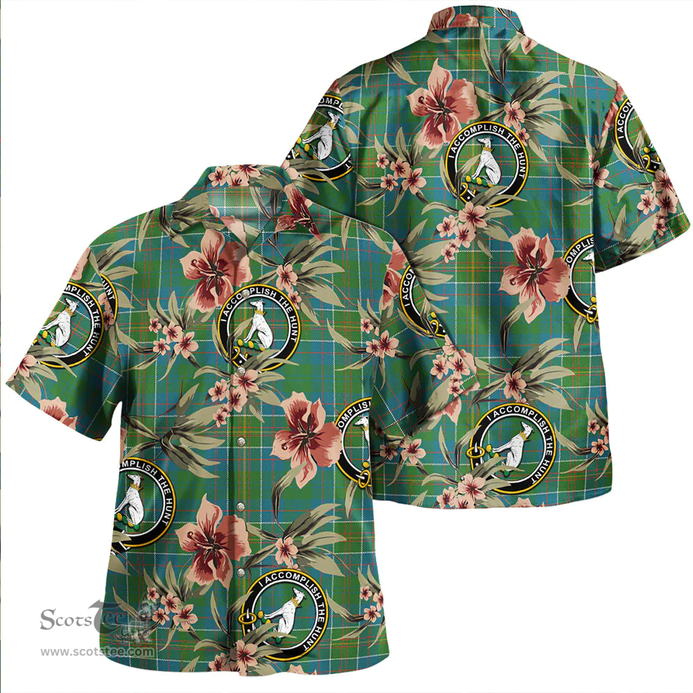 Scottish Hunter of Hunterston (Michael of Hunterston) Ancient Clan Tartan Hawaiian Shirt - Tropical Old Style Scottish Plaid Tartan Plaid