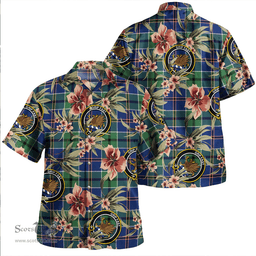 Scottish Leslie of the Hebrides Modern Clan Tartan Hawaiian Shirt - Tropical Old Style Scottish Plaid Tartan Plaid