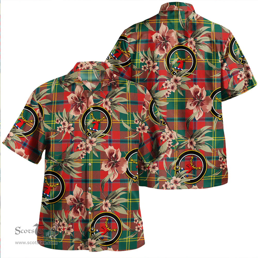 Scottish Hutcheson Modern Clan Tartan Hawaiian Shirt - Tropical Old Style Scottish Plaid Tartan Plaid
