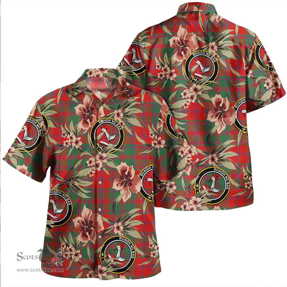 Scottish MacDougall (Clans Originaux) Modern Clan Tartan Hawaiian Shirt - Tropical Old Style Scottish Plaid Tartan Plaid
